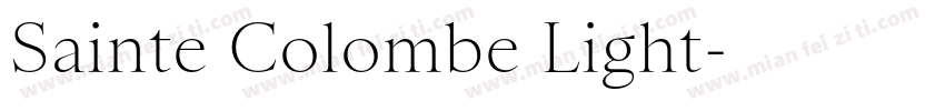 Sainte Colombe Light字体转换